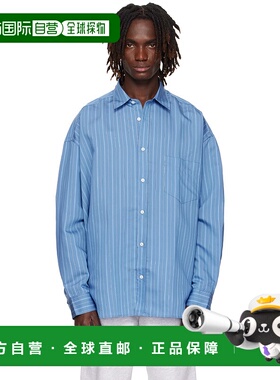 1h可退 潮奢 Acne Studios 艾克妮 男士 蓝色纽扣衬衫 BB0652