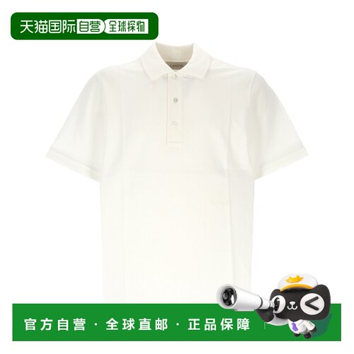 LANVIN 男士T恤 RMPL0111J011P2501 AW2025 白色 Regular Polo