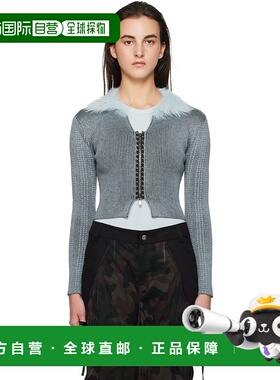 1h可退 潮奢 Andersson Bell 女士 蓝色 Lace-Up Knit 开衫 atb11