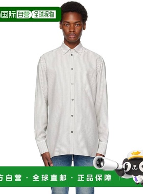 1h可退 潮奢 GOLDEN GOOSE 男士 白色 & 黑色条纹衬衫 GMP00246P0