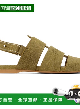 1h可退 潮奢 J.W. Anderson 女士 绿色 Suede Fisherman 凉鞋 SN0