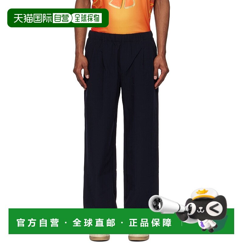 1h可退 潮奢 Tom Ford 汤姆 福特 男士 黑色 Pleated Nylon 长裤