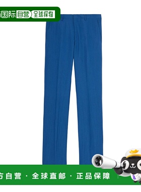 BURBERRY 男士休闲套装 80384821 SS2021 蓝色 经典剪裁丝麻混纺