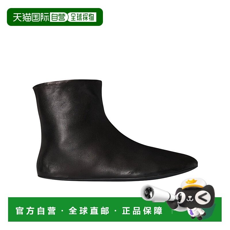 THE ROW 女士高跟鞋 F1724N66SH02BLK AW2025 黑色 侧拉链短筒靴
