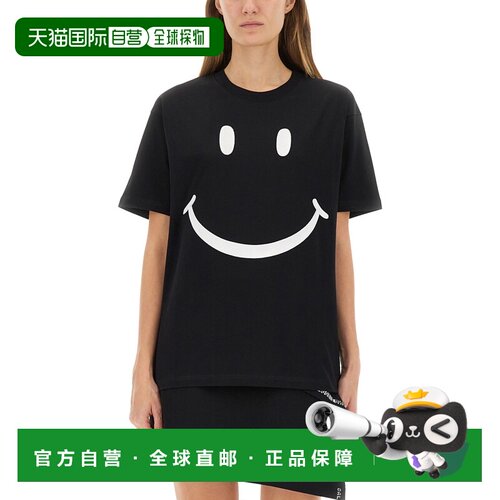 MOSCHINO 女士T恤 071254411555 AW2025 黑色 Smile T-Shirt