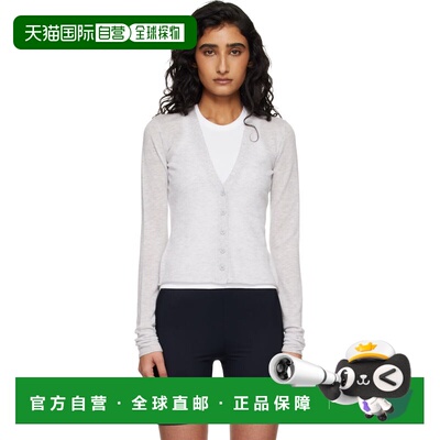 SKIMS 女士 灰色 Featherweight Cashmere 开衫 TPLST10281WLIGHT