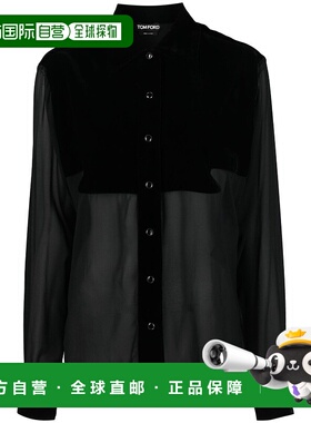 1h可退 TOM FORD 女士衬衫 CA3246FAX1028LB999 AW2023 黑色