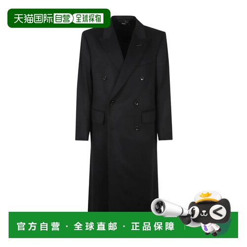 TOM FORD 男士大衣 CLUP11HRS03NAA AW2026 黑色 双排扣大衣