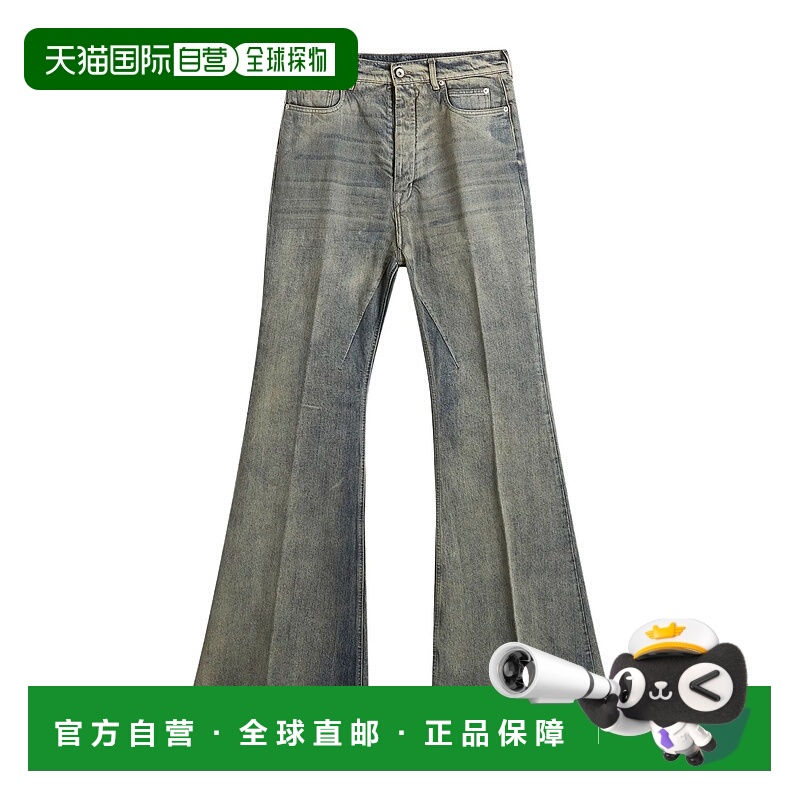 1h可退 RICK OWENS 男士牛仔裤 RR02E1335DWG76 AW2025 灰色