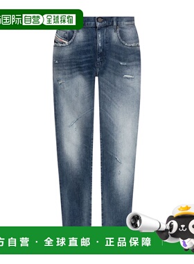 DIESEL 男士牛仔裤 A0356209J6101 AW2024 蓝色 腰带环牛仔裤