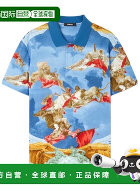 VERSACE 男士T恤 10226881A167315X000 SS2026 蓝色