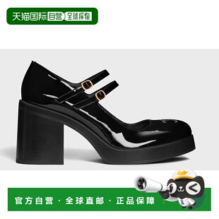 CELINE 女士高跟鞋 360734582C38NO AW2024 黑色 徽标高跟鞋