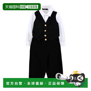 1h可退 BALMAIN 男童长裤 BXA51AJ0371930BC AW2025 黑色 衬衫和