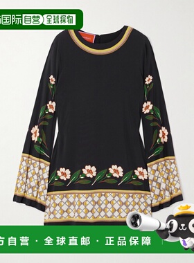 潮奢 La Doublej 女士 Icon Supremes 印花绉纱迷你连衣裙 DRE061