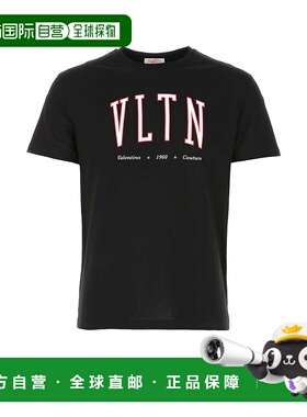 VALENTINO 男士T恤 2V3MG13D96STTL AW2023 黑色 Black cotton t-