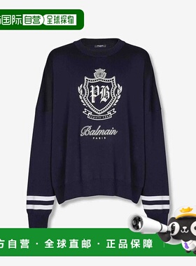 BALMAIN 男士针织衫 FH0KE050KJ21 AW2025 黑色 Balmain Hooded S