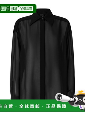 PINKO 女士衬衫 106393A35SZ99 SS2026 黑色 长袖纽扣衬衫