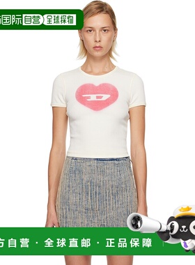 1h可退 潮奢 Diesel 迪赛 女士 灰白色 T-Ele T 恤 A128360SQAD