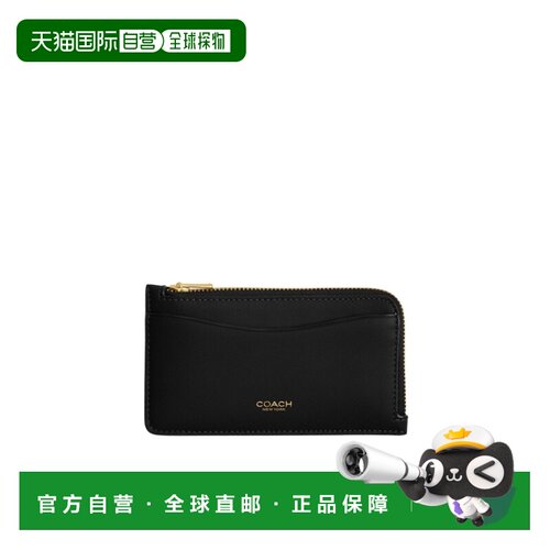 COACH 女士钱包 CZ112B4BK SS2025 黑色 拉链卡包蔻驰