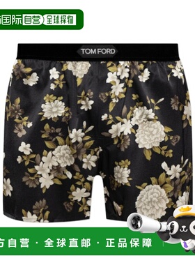 1h可退 TOM FORD 男士内裤 T4LE42020129 SS2025 黑色 花卉图案内