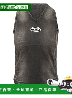 1h可退 潮奢 Diesel 迪赛 女士 黑色上衣 A190430CEBC02背心