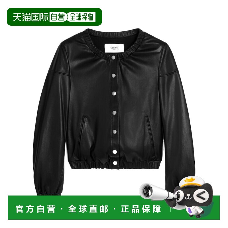 CELINE 女士夹克 RV17U194T38NO SS2026 黑色 长袖皮夹克