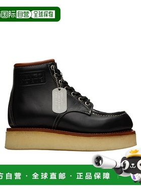 KENZO 女士高跟鞋 FC62BT701L6599 AW2022 黑色 系带短筒靴