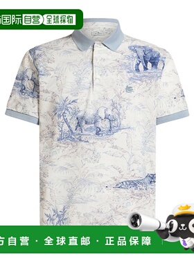 1h可退 ETRO 男士T恤 MRMD0004AK590X0883 SS2025 白色 短袖polo