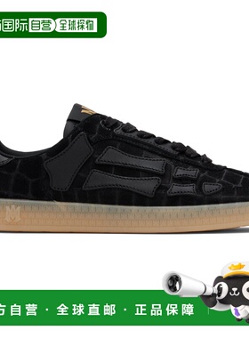 1h可退 潮奢 AMIRI 男士 黑色 Croc Debossed Pacific Bones 运动