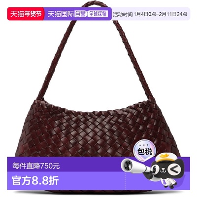 1h可退 潮奢 DRAGON DIFFUSION 女士 酒红色 Rosanna 单肩包 8943