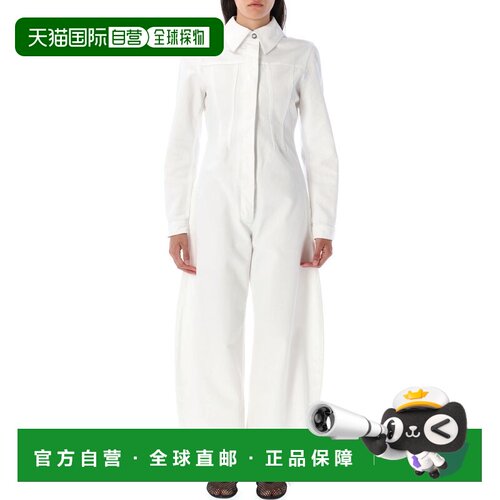 ALAIA 女士连体裤 AA9P0297D002B000 AW2025 白色 翻领长袖连体裤
