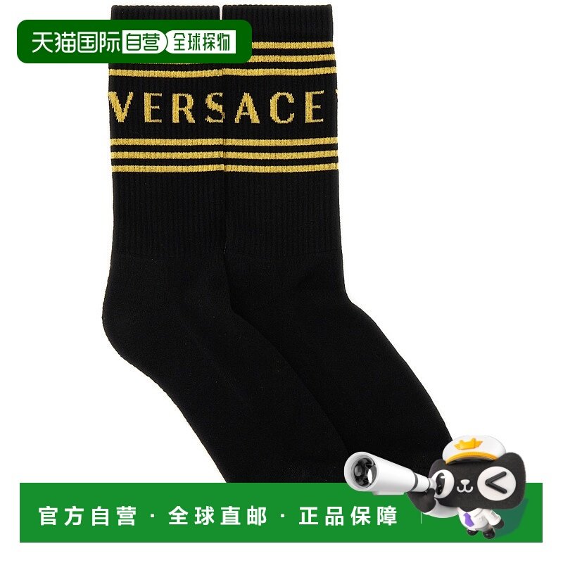 VERSACE 男士袜子 10088351A131072B130 AW2025 黑色