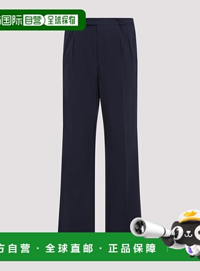 PRADA 男士休闲裤 UP0312SOOO1XV2F0SVF SS2025 蓝色阔腿裤直筒裤