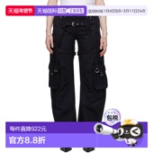 潮奢 长裤 off 女士 1h可退 Harness white 黑色 OWCF019C99FAB00
