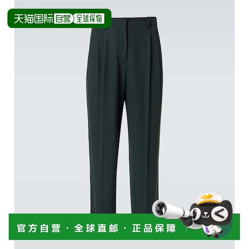 1h可退 潮奢 The Row 男士 Silas 羊毛混纺直筒长裤