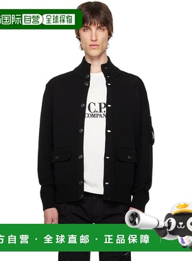 1h可退 潮奢 C.P. Company 男士 黑色 Compact Cotton Full Butto