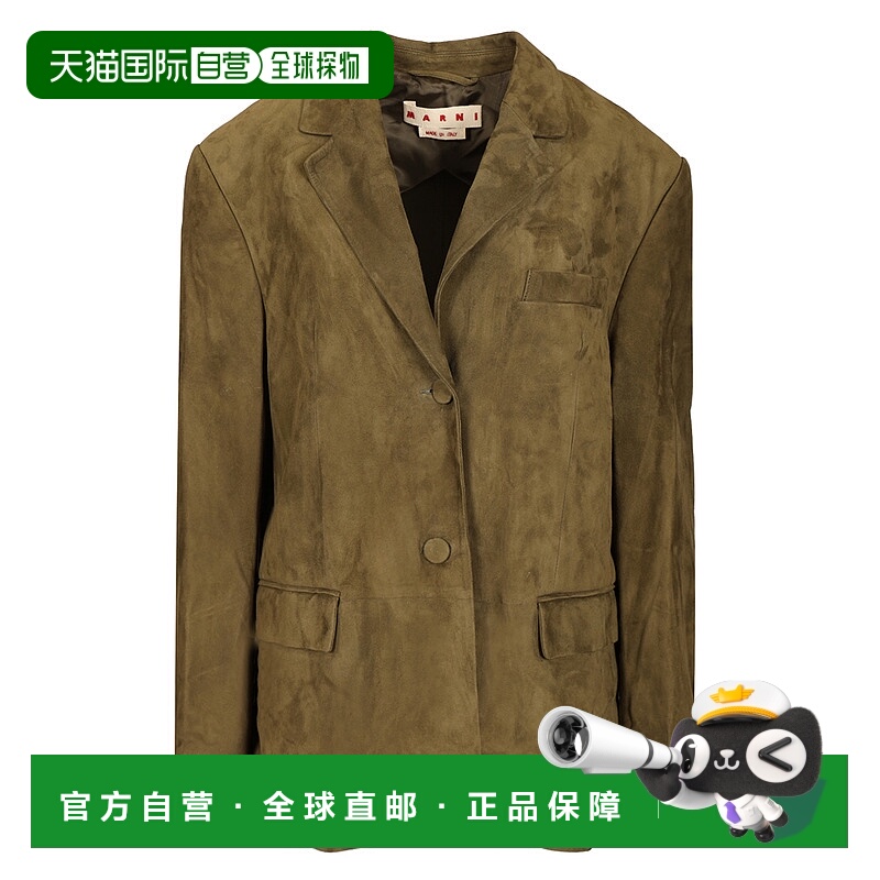 1h可退 MARNI 女士夹克 GIMX0298U0ULA76100V58 AW2025 绿色