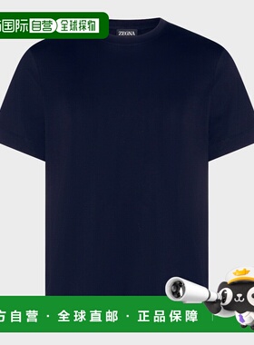 潮奢 zegna 杰尼亚 男士 ZEGNA and Polos T恤蓝色T恤 RUH360A3H7
