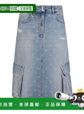 GIVENCHY 女士半身裙 BW40Q75Y61420 AW2023 灰色 4G denim skirt
