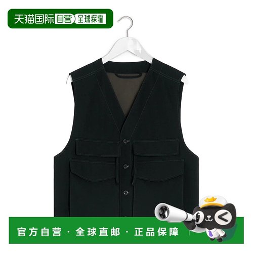 LEMAIRE 男士马甲 OW1162LF1457BK999 AW2025 黑色