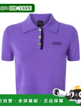 PINKO 女士针织衫 105450A2Q9W21 AW2025 紫色 短袖毛衣羊绒
