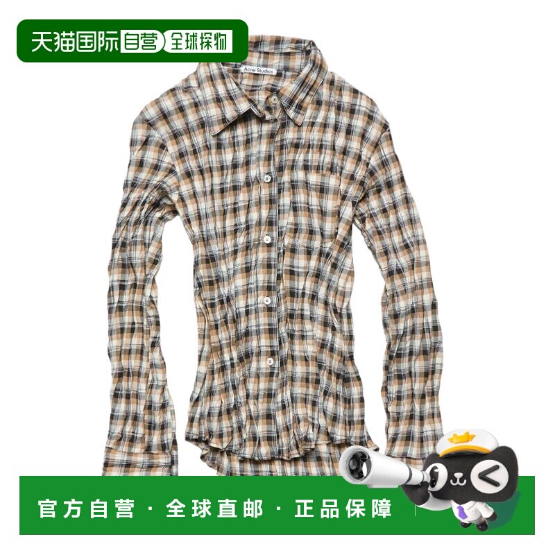 ACNE STUDIOS 女士衬衫 AC0748700 AW2025 花色 格纹纽扣衬衫图片