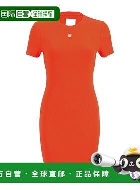 GIVENCHY 女士T恤 BW22CM3YQS800 SS2025 橙色圆领短袖 连衣裙