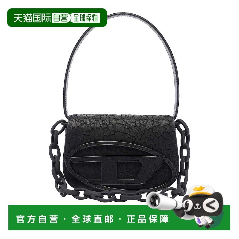 DIESEL 女士斜挎包 X08396PS919T8013-0 AW2025 黑色手提包单肩包