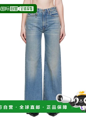 1h可退 潮奢 R13 女士 蓝色 Flare 牛仔裤 R13WD188D343A直筒裤