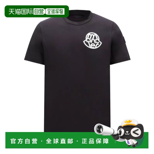 1h可退 奢淘 Moncler 徽标图案T恤 男 J10918C0004689AJS短袖