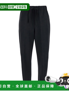 SEMICOUTURE 女士休闲裤 Y5SI23Y690 SS2025 黑色 松紧腰休闲裤