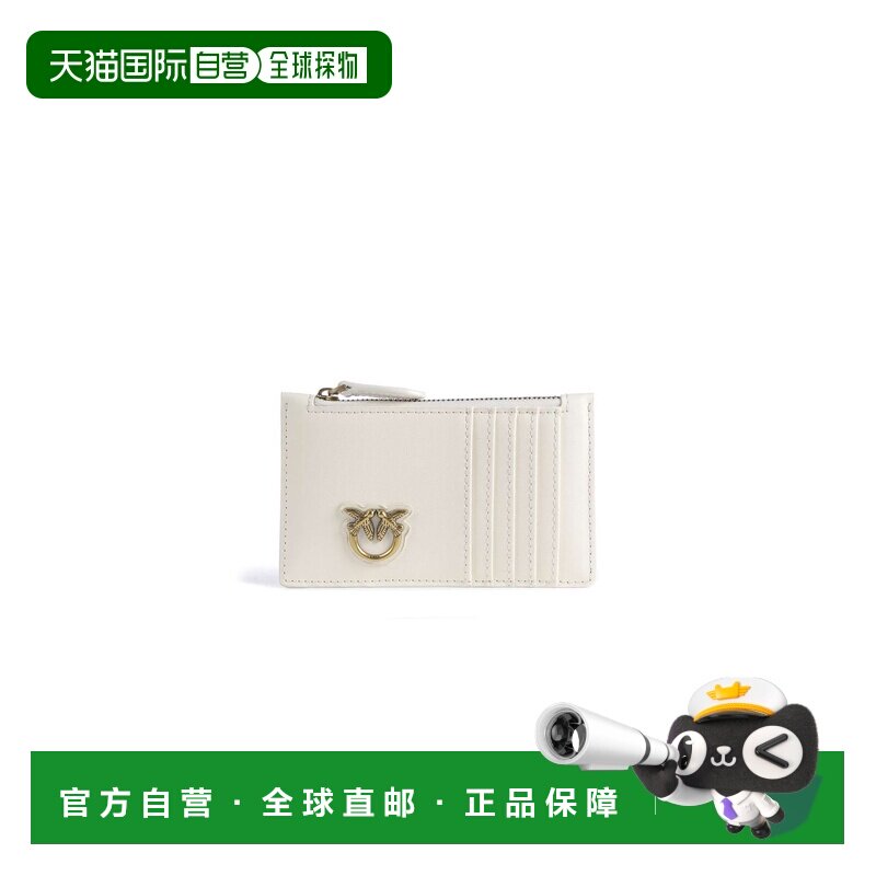 PINKO 女士钱包 100251A0F1Z14Q CO 白色徽标 拉链卡包卡夹