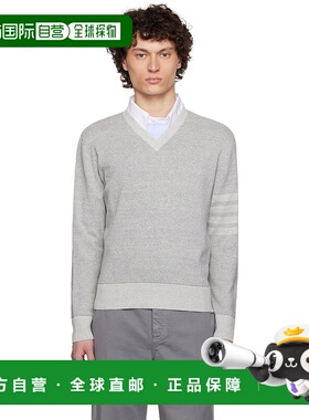 1h可退 潮奢 Thom Browne 汤姆 布朗 男士 灰色 Textured Striped