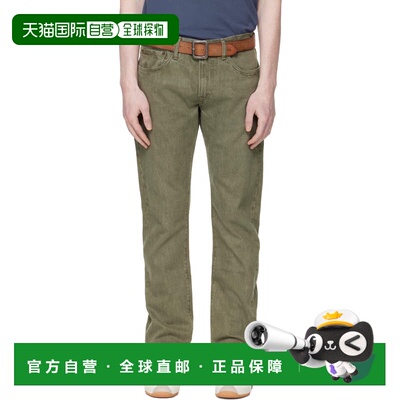 潮奢 ralph lauren rrl 拉夫 劳伦RRL 男士 绿色 Slim Fit 牛仔裤